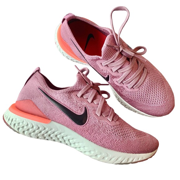 Nike Shoes - Nike Epic React Flyknit 2 Plum Dust Coral Womens Running Sneaker 7.5